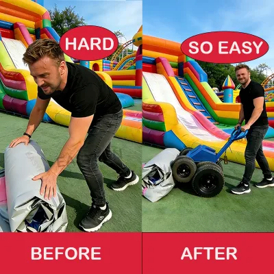 EASYFUN maquina enrolladora para compactar y embalar inflables de salto