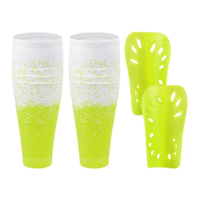 Custom Soccer Shin Guard Leg Support Compression Calf Sleeves Pocket Football Compression Calf Sleeves EVA Protection