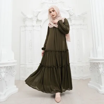 Hot Selling Long Mexi Plus Size Muslim Clothing Women Abaya Dress