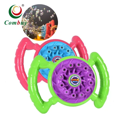 Steering Wheel Electric Blower Toy Bubble Machine for Kids