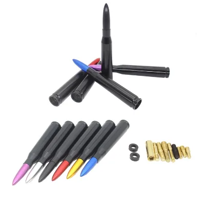 Universal Aluminium Car SUV Bullet Antenna Anti Theft Copper Coil Bullet Short Antenna Kit