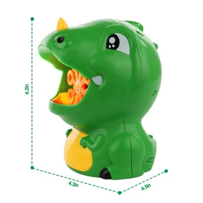 Kids Plastic Automatic Dinosaur Bubble Machine Toy Colorful Bubbles Electric Bubble Machine for Children