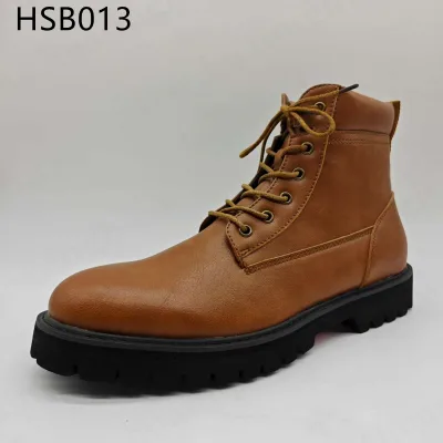 ZYF,factory Price Middle Cut Brown Safety Shoes Popular in Iraq Mold Processing Hard Wear Rubber Outsole Men Work Boots HSB013