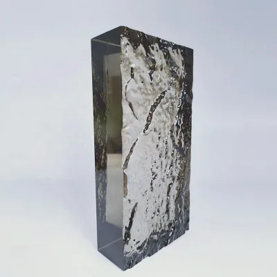 Solid Brick Clear Square Color Hot Melt Glass Brick Frosted Crystal Brick Porch Partition Wall Glass Block