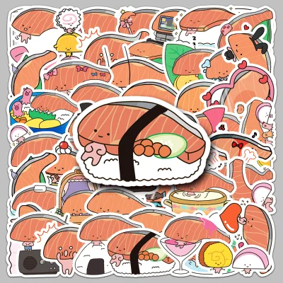 50PCS Hot Lunch Box Stickers Waterproof Vinyl Creative Personalized Cartoon KIRIMICHAN Stickers