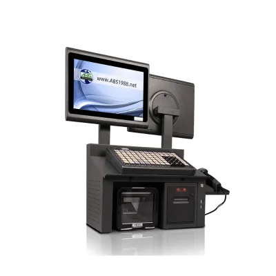Factory Direct Sales China Dual Screen Capacitive POS System Windows 7/10 58mm Thermal Printer NFC Bluetooth for Supermarket