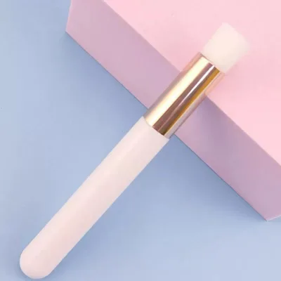 Wholesale Multifunctional Face Washing Tool Plastic Handle Original Eyelash Print Mask Nose Mousse Brush Lip Liner Flat Brush