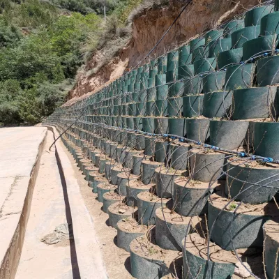 Geocell Grid System for Gravity Wall Backfill Stabilization Applications