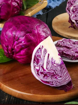 Fresh Red Cabbage Purple Cabbage Napa Cabbage Freshly Cut Bulk Salad Greens 3kg Henan Raw Cooked Dish