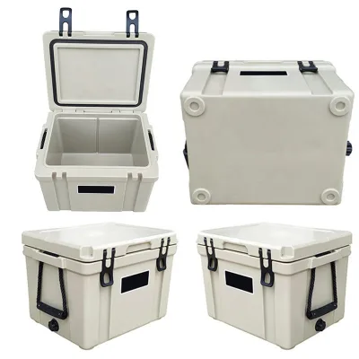 Rotomolded Cooler Box 35 Qt PP Material Insulated Outdoor Camping Ice Chest With Reusable Ice Packs Modern Design