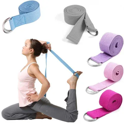 Hot Sale Stretch Belt Mat D-ring Stretch Carry Yoga Strap Belt Natural Organic Polyester Yoga Strap