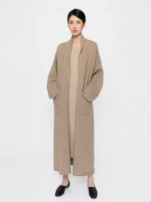 Customized Long Cardigan Coat Cashmere Wool Long Cardigan Women's Warm in Autumn and Winter