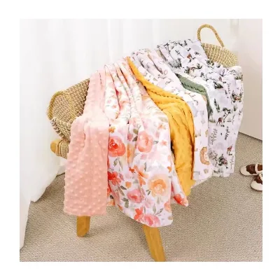 Cartoon Animal Toy Baby Bean Blanket Unisex Baby Blanket With Dotted Backing Folded Fiber Filled Bedding for Kids Bedroom Use