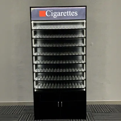 Factory Direct Smoke Shop Display Showcase for Tobacco Store Display Stand Design Cigarette Display Shelves