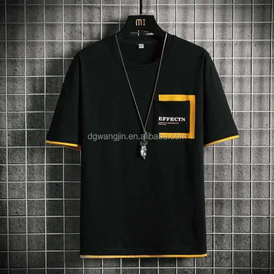 Customizable Men's Hip Hop Oversize Drop Shoulder Plain Tshirt in American Fashion Style