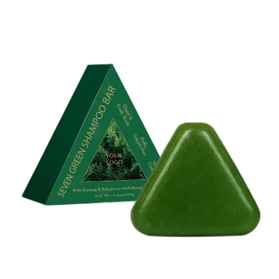 New Arrival Seven Green Shampoo bar with Natural Plant-based Ingredients Solid Bath Soap for All Hair Types
