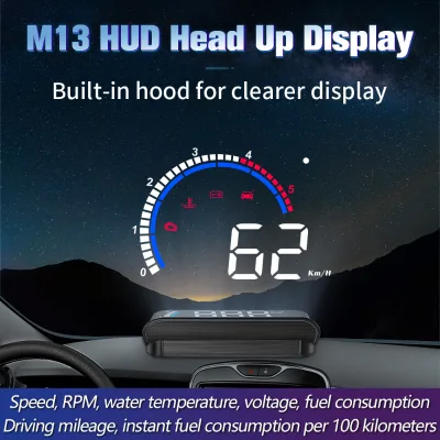 2026 Hot Sell New OEM Car Air Purifier M13 with OBD2 Gauge HUD TPMS Auto Speedometer Display Water Temperature Alarm