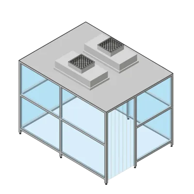 New Clean Room Sandwich Panel Class 100 (ISO 5) HEPA Filter Quick Installation Modular Wall & Ceiling Board for Dust-Free Rooms