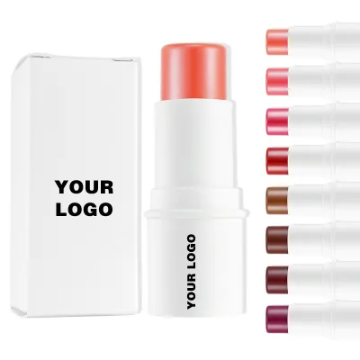 Hot Sales Vegan Waterproof Blush Stick Highlighter Makeup Cream Shimmer Blush Stick Beauty Makeup Accept logo