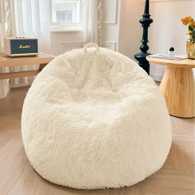 Faux Fur Washable Ultra Soft Bean Bag Cover for Plush Toys or Textile
