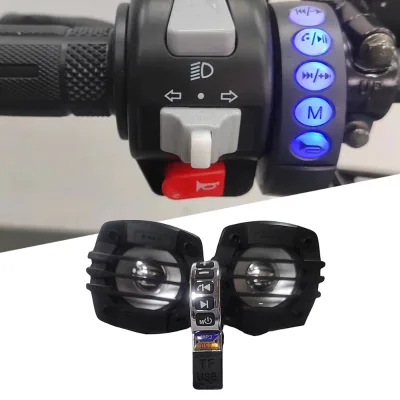 Motorcycle Electric Bike Sound Audio Radio Handlebar Phone FM MP3 Stereo Audio Speakers Loudspeaker