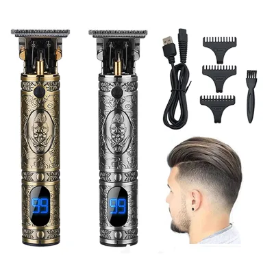 with Lcd Display Rechargeable Cordless Cut Machine Vintage T9 Body Hair Trimmer Professional for Men