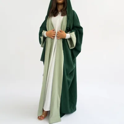 2024abaya Dubai Reversible Elegant Cardigan Muslim Toga