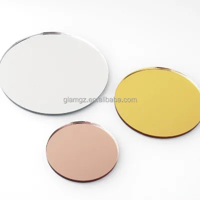 Wedding Table Centerpieces Arts Craft Plate Wall Decor Laser Cutting Round Transparent Mirror Circle Cake Blank Acrylic Disc
