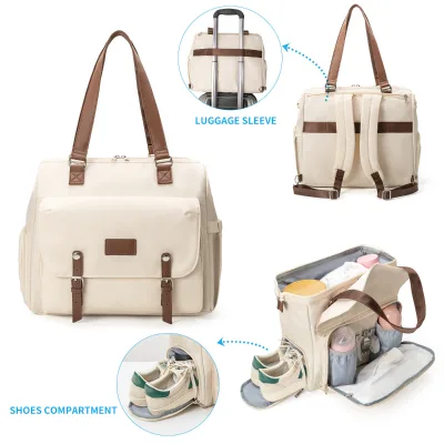 For Amazon Portable Mummy Bag Backpack Large Capacity Multi-Purpose Baby Diaper Bag New Design with High Visibility Features