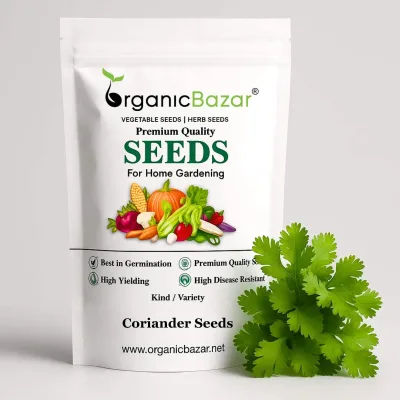 Wholesale Coriander Dhaniya Seeds Retail Packet with Custom Logo Packaging for Balcony Terrace Home Garden Market