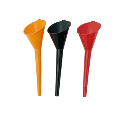Motorcycle Long Spout Plastic Funnel, Small Extended Oil Funnel for Engine Oil Refueling and Car Washing