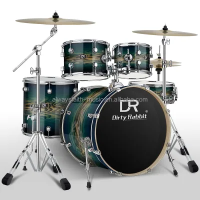 High Quality Jazz Drum Sets Professional Five Snare Drum Three Cymbals Percussion