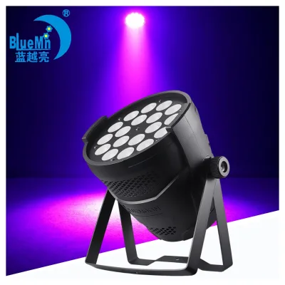 Bluemoon PAR 18 4in1 DMX512 LED Stage Par Light 18x10W RGBW Full Color LEDs for DJ Club Event Party Lighting