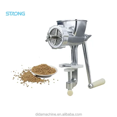 Household Small Manual Feed Pellet Extruder Processing Tool, Fish Bird Poultry and Rabbit Feed Pellet Making Machine