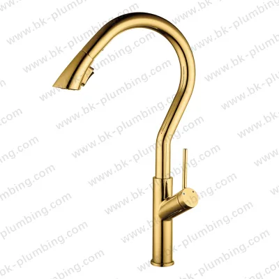 High Quality Black Commercial Pull Down Sprayer Mixer Tap Kitchen Faucet for Sink