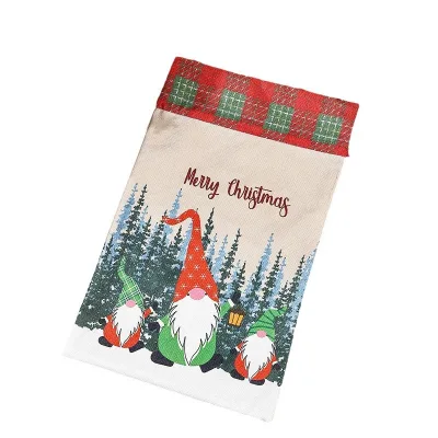 Printed Cute Forest Man Drawstring Bag Candy Bags Gift Bag Christmas Decoration Christmas Stocking