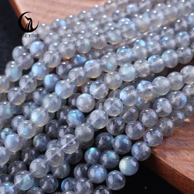 Zhe Ying 6mm 8mm 10mm Labradorite Rare Beads natural stone High Grade Labradorite Diy Crafts Loose Gemstones For Jewelry Making