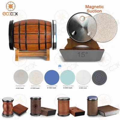 Rolling Knife Sharpener Set 5-in-1 Magnetic Base with Two Fixed Angles 15 &20 Degree with Diamond Ceramic Discs Manufacturer