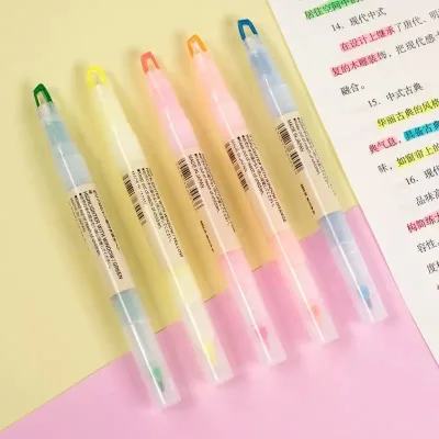 Wholesales Japan Brand Multi Colors Mujis Highlighter Markers Dual-Head Highlighter Pens