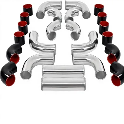 Custom-built Cutting Diameter Multicolor Stainless Steel Turbo Intercooler Piping Silicone Coupler Clamp Kit Performance LANTONG