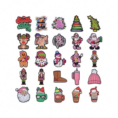 Hot Sale Custom Christmas Design Shoe Charm Cute Clog Charms Mexican Christmas Shoe Charm Wholesales