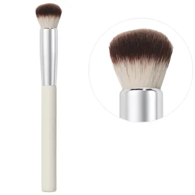 Professional Vegan Makeup Brushes Angle Foundation Brush Private Label Logo Synthetic Liquid Foundation Single Brush