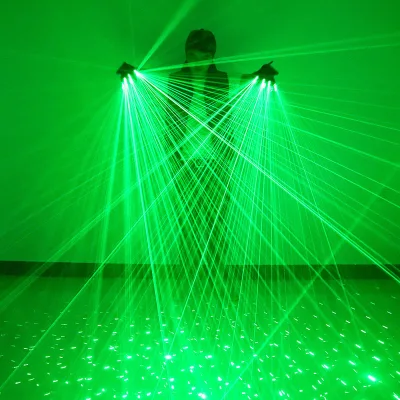 Rechargeable LED Laser Gloves Red Green 10 Beams Stage Laser Eyewear for DJ Nightclub Bar Party Laserman Performance Show Props