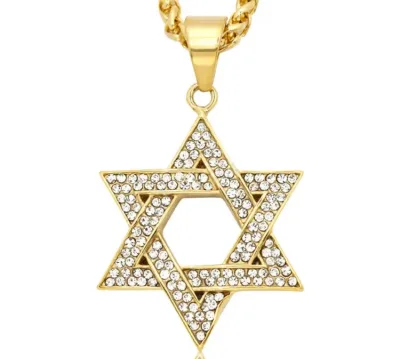 Gold-Plated Pendant for Men Women With Zircon Inlay for Parties and Gifts