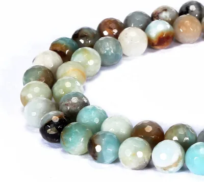 8mm Faceted Amazonite Stone Beads Loose Gemstone Beads for Jewelry Making