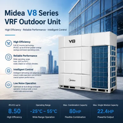 Midea Compact Cassette Unit for VRF System with Easy Installation and Maintenance Access Panel
