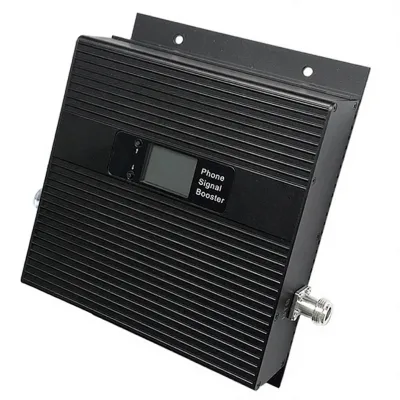 Mobile phone signal repeater, 800/1800MHz dual-band signal amplifier, 23dBm, gain: 70-75dB, coverage: 500-1000 square meters.