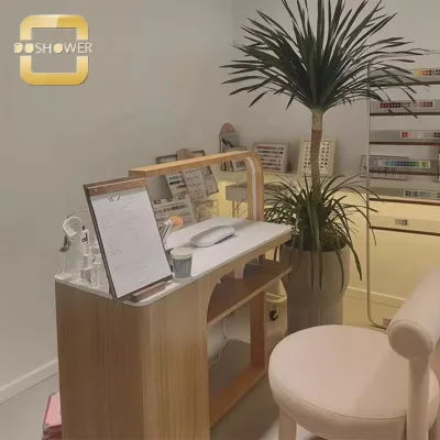 Nail Light Manicure Table with Multi-Section Manicure Nail Table Package for Professional Vented Nail Salon Manicure Table Unit