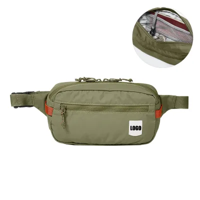 Wholesale Nylon Zipper Closure Pure Pattern Fanny Pack Waterproof Unisex Casual Slim Fashion Daily Use