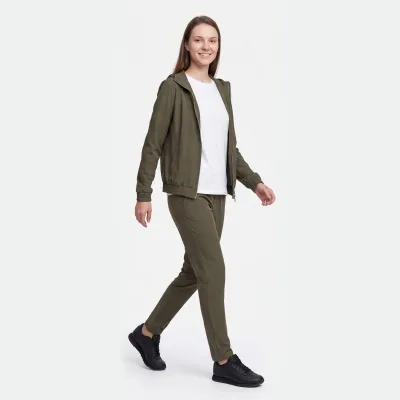 Custom Logo Lightweight Fleece Hooded Sweatsuit for Women's Active Tracksuits for Women